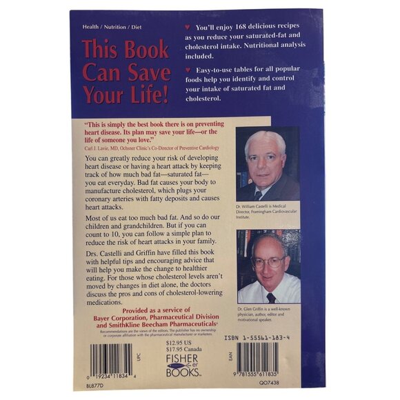 The New Good Fat Bad Fat Vintage Book William P. Castelli & Glen C. Griffin PB - Picture 2 of 5